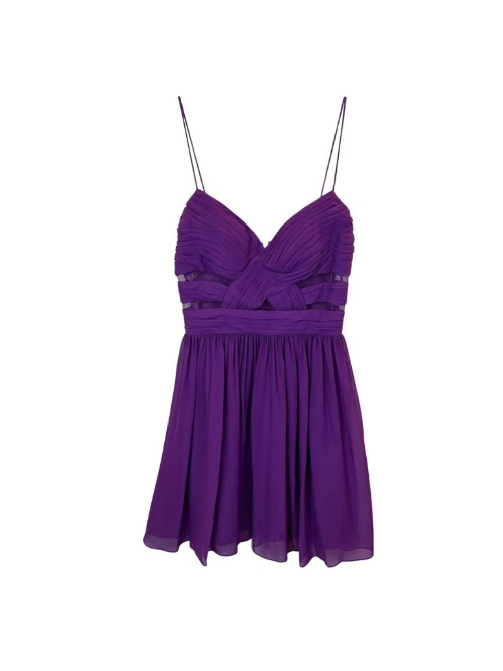 Hailey Logan Chiffon Mini Dress With Spaghetti Straps Womens 7/8 Purple - Picture 7 of 9